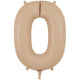 Number 0 - Oaktree - Matte Nude 34" Foil Balloon