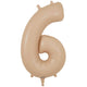 Number 6 - Oaktree - Matte Nude 34" Foil Balloon