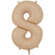 Number 8 - Oaktree - Matte Nude 34" Foil Balloon