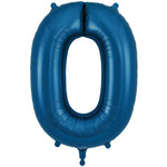 Number 0 - Oaktree - Metallic Navy Blue 34" Foil Balloon