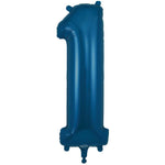 Number 1 - Oaktree - Metallic Navy Blue 34" Foil Balloon