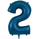 Number 2 - Oaktree - Metallic Navy Blue 34" Foil Balloon