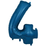 Number 4 - Oaktree - Metallic Navy Blue 34" Foil Balloon