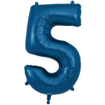 Number 5 - Oaktree - Metallic Navy Blue 34" Foil Balloon