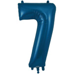 Number 7 - Oaktree - Metallic Navy Blue 34" Foil Balloon