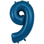 Number 9 - Oaktree - Metallic Navy Blue 34" Foil Balloon
