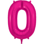 Number 0 - Oaktree - New Pink 34" Foil Balloon