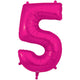 Number 5 - Oaktree - New Pink 34" Foil Balloon