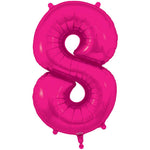 Number 8 - Oaktree - New Pink 34" Foil Balloon