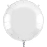 White Round 36" Foil Balloon