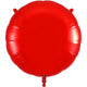 Red Round 36" Foil Balloon