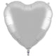 Silver Heart 36" Foil Balloon