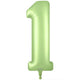 Number 1 - Oaktree - Satin Pastel Pistachio 34" Foil Balloon