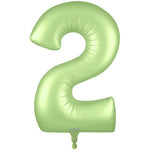 Number 2 - Oaktree - Satin Pastel Pistachio 34" Foil Balloon