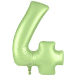 Number 4 - Oaktree - Satin Pastel Pistachio 34" Foil Balloon