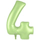 Number 4 - Oaktree - Satin Pastel Pistachio 34" Foil Balloon