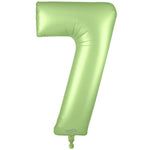 Number 7 - Oaktree - Satin Pastel Pistachio 34" Foil Balloon