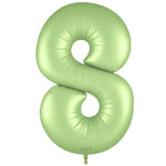 Number 8 - Oaktree - Satin Pastel Pistachio 34" Foil Balloon