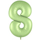 Number 8 - Oaktree - Satin Pastel Pistachio 34" Foil Balloon