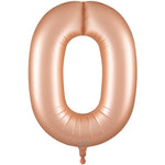 Number 0 - Oaktree - Satin Pastel Rose Quartz 34" Foil Balloon