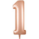 Number 1 - Oaktree - Satin Pastel Rose Quartz 34" Foil Balloon