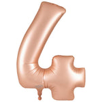 Number 4 - Oaktree - Satin Pastel Rose Quartz 34" Foil Balloon