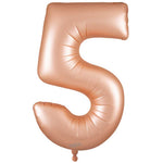 Number 5 - Oaktree - Satin Pastel Rose Quartz 34" Foil Balloon