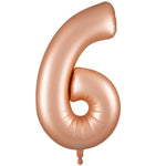 Number 6 - Oaktree - Satin Pastel Rose Quartz 34" Foil Balloon