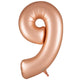 Number 9 - Oaktree - Satin Pastel Rose Quartz 34" Foil Balloon