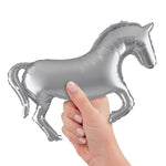 Horse Solid Colour Silver 16" Foil Balloon