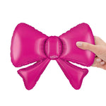 Pink Metallic Bow (5Pk) 13" Foil Balloon