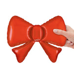 Red Metallic Bow (5Pk) 13" Foil Balloon