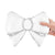 White Metallic Bow (5Pk) 13" Foil Balloon