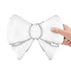 White Metallic Bow (5Pk) 13" Foil Balloon