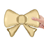 Gold Silk Metallic Bow (5Pk) 13" Foil Balloon