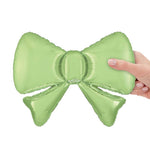Satin Pastel Pistachio Metallic Bow (5Pk) 13" Foil Balloon