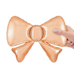 Satin Rose Quartz Metallic Bow (5Pk) 13" Foil Balloon