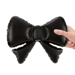 Black Metallic Bow (5Pk) 13" Foil Balloon