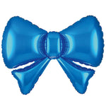 Bow Metallic Blue 34" Foil Balloon