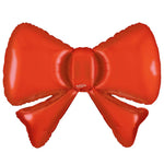 Bow Metallic Red 34" Foil Balloon