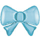 Bow Satin Pastel Blue 34" Foil Balloon