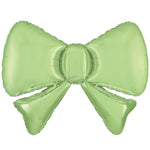 Bow Satin Pastel Pistachio Green 34" Foil Balloon