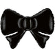 Bow Metallic Black 34" Foil Balloon