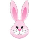 Cute Rabbit Pink Metallic 35" Foil Balloon