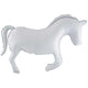 Horse Solid Color White Metallic 35" Foil Balloon