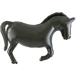 Horse Solid Color Black Metallic 35" Foil Balloon