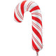 Shape Red White Candy Cane Metallic 35" Foil Balloon