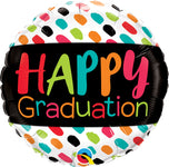 Happy Graduation Color Dabs 9" Air-fill Balloon (requires heat sealing)