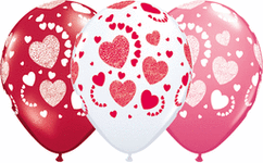 Hearts-A-Round Assorted 11" Latex Balloons (50 count)