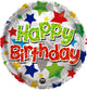 Happy Birthday Stars 17" Balloon
